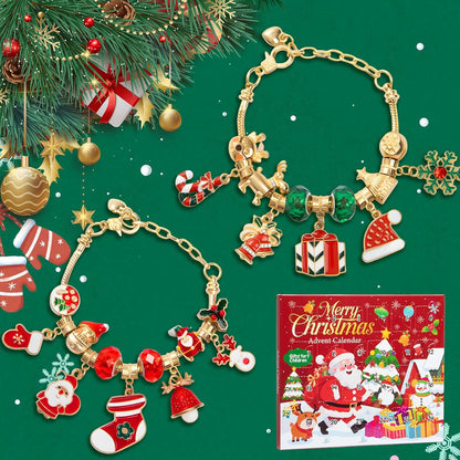 Taybonds Christmas Charms Bracelet Set - 22 DIY Charm Beads for Women | Perfect Xmas Gift