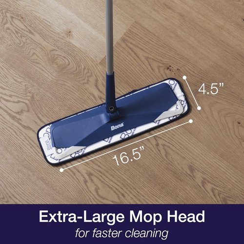 Bona Ultimate Hardwood Floor Care Kit - Pivoting Mop, Cleaning Solution & Microfiber Pads for Polishing