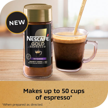 NESCAFÉ Gold Espresso Intense - Premium Instant Coffee, Rich Flavor, 3.5 oz