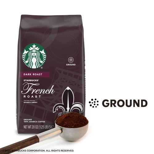 Starbucks Dark Roast Ground Coffee — French Roast — 100% Arabica — 6 bags (20 oz. each)