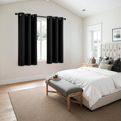 MIULEE Blackout Curtains - Thermal Insulated Room Darkening Drapes | 64 Inches Long, 2 Panels