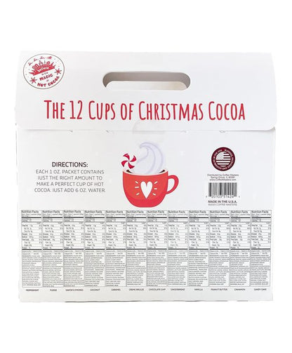 Christmas Coffee Advent Calendar - 12 Varieties of Hot Chocolate & Coffee for Kids and Adults
