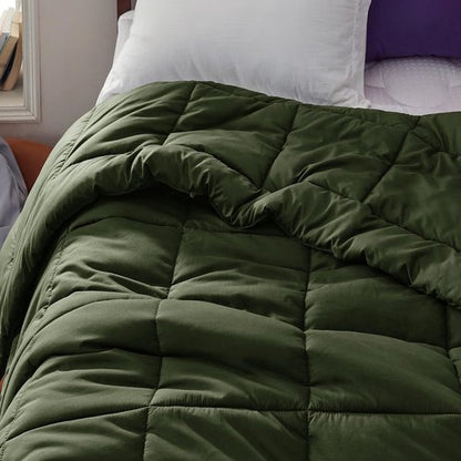 Bedsure Comforter Duvet Insert - All-Season Twin XL Quilted Down Alternative Bedding | Olive Green, 92 x 68 Inches