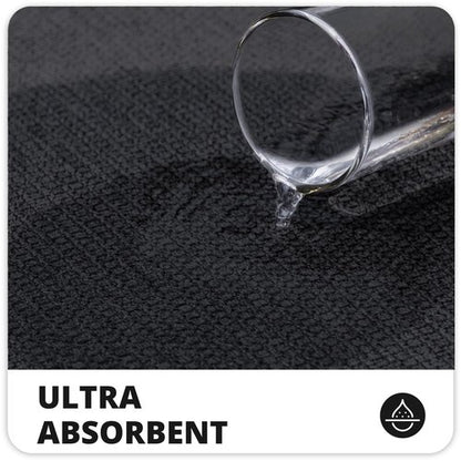 Bath Mat,Ultra Thin Bathroom Rugs,Rubber Bath Mats for Bathroom,No Slip Bath Rugs,Quick Dry,Machine Washable,Low Pile,Absorbent,Shower Outside,Sink,Home Decor Accessories.Black,1'8"x2'8"(20x32inch)