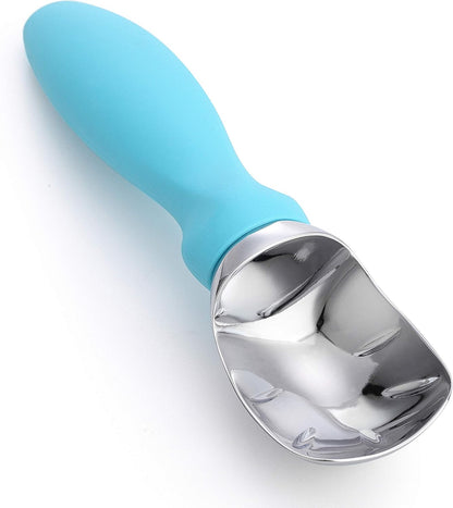 Spring Chef Heavy Duty Ice Cream Scoops - Soft Grip Handle, Dishwasher Safe - 2 Pack - Aqua Sky