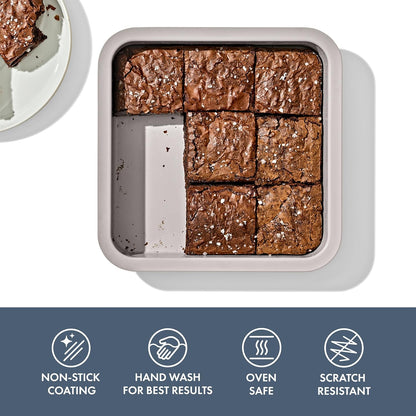 OXO Good Grips 9” Square Cake Pan - Non-Stick Pro Ceramic Coating in Storm Blue