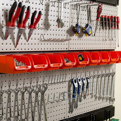 Ultrawall Pegboard Wall Organizer - 48" X 36" Garage Storage System with 72 Hooks & Bins