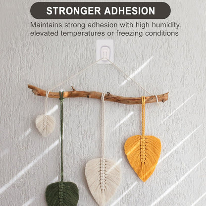 Skiennix 27 Pack Clear Mini Adhesive Wall Hooks - Damage-Free Hanging for Decorations, Lights & Cables