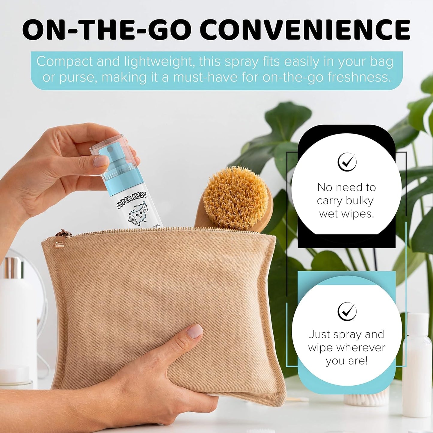 Toilet Paper Spray - Gentle Cleansing Wipe for a Better Bathroom Experience | 2.7 fl oz | Travel-Friendly