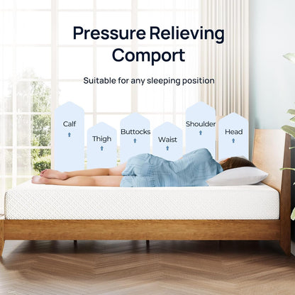 Rolanstar 6-Inch Twin Gel Memory Foam Mattress - Fiberglass Free, CertiPUR-US Certified, Cool & Comfortable Sleep