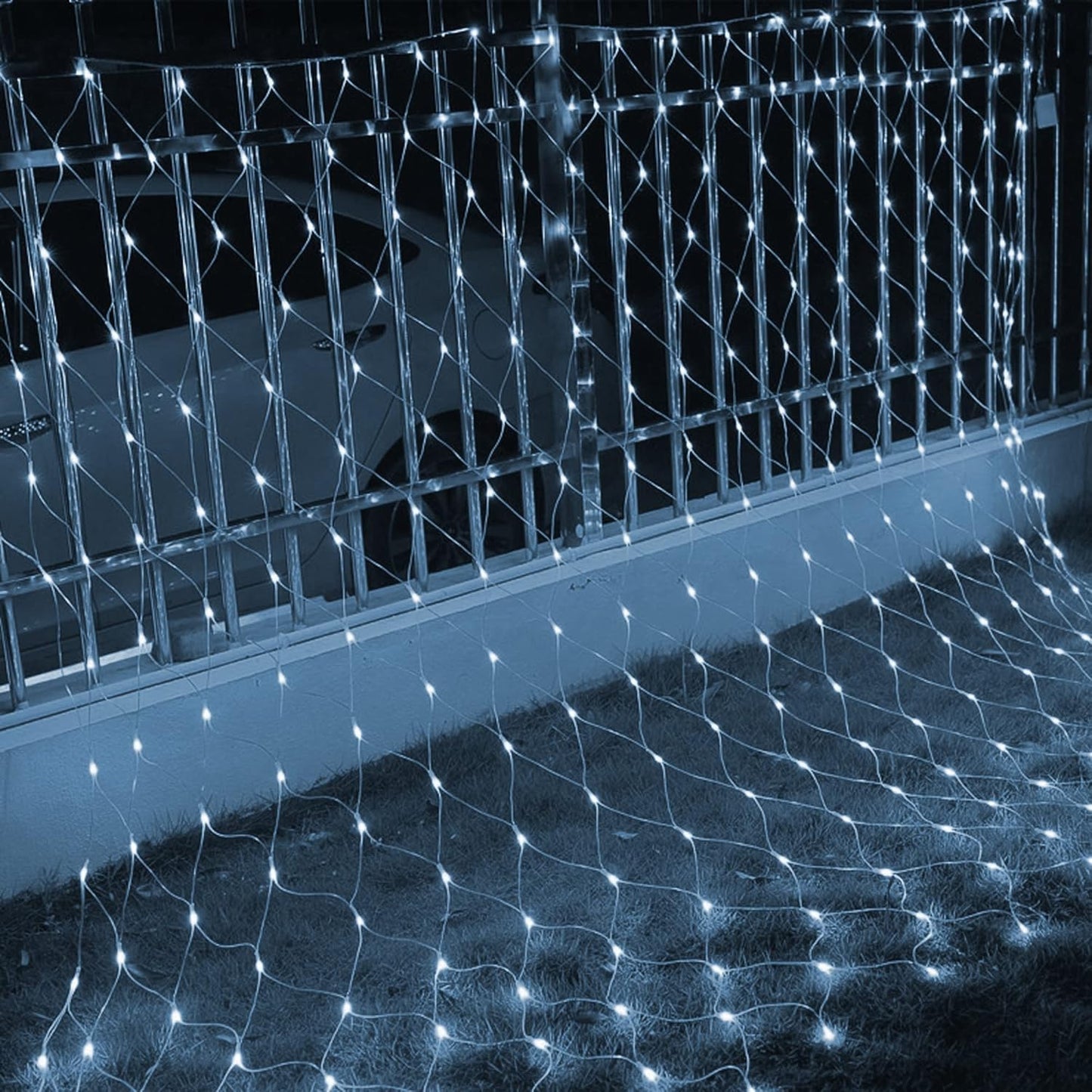 Dazzle Bright 360 LED Net Lights - 12FT x 5FT Waterproof String Lights with 8 Modes | Indoor Outdoor Christmas Decor (White)