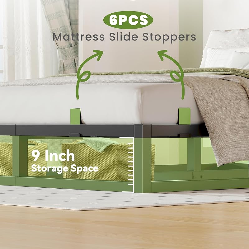10 Inch Queen Bed Frame - Heavy Duty Metal Platform Base (Variation: 10 Inch+Queen)