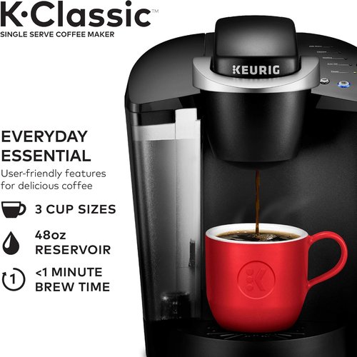 Keurig K-Classic Coffee Maker - Includes AmazonFresh 60 Ct. Coffee Variety Pack | 3 Delicious Flavors
