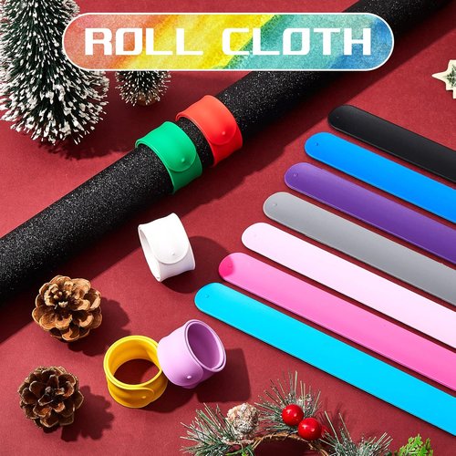 Leyndo Wrapping Paper Roll Holder Clips - 36 Pcs Silicone Snap Bands for Easy Gift Wrapping | Multi-Color
