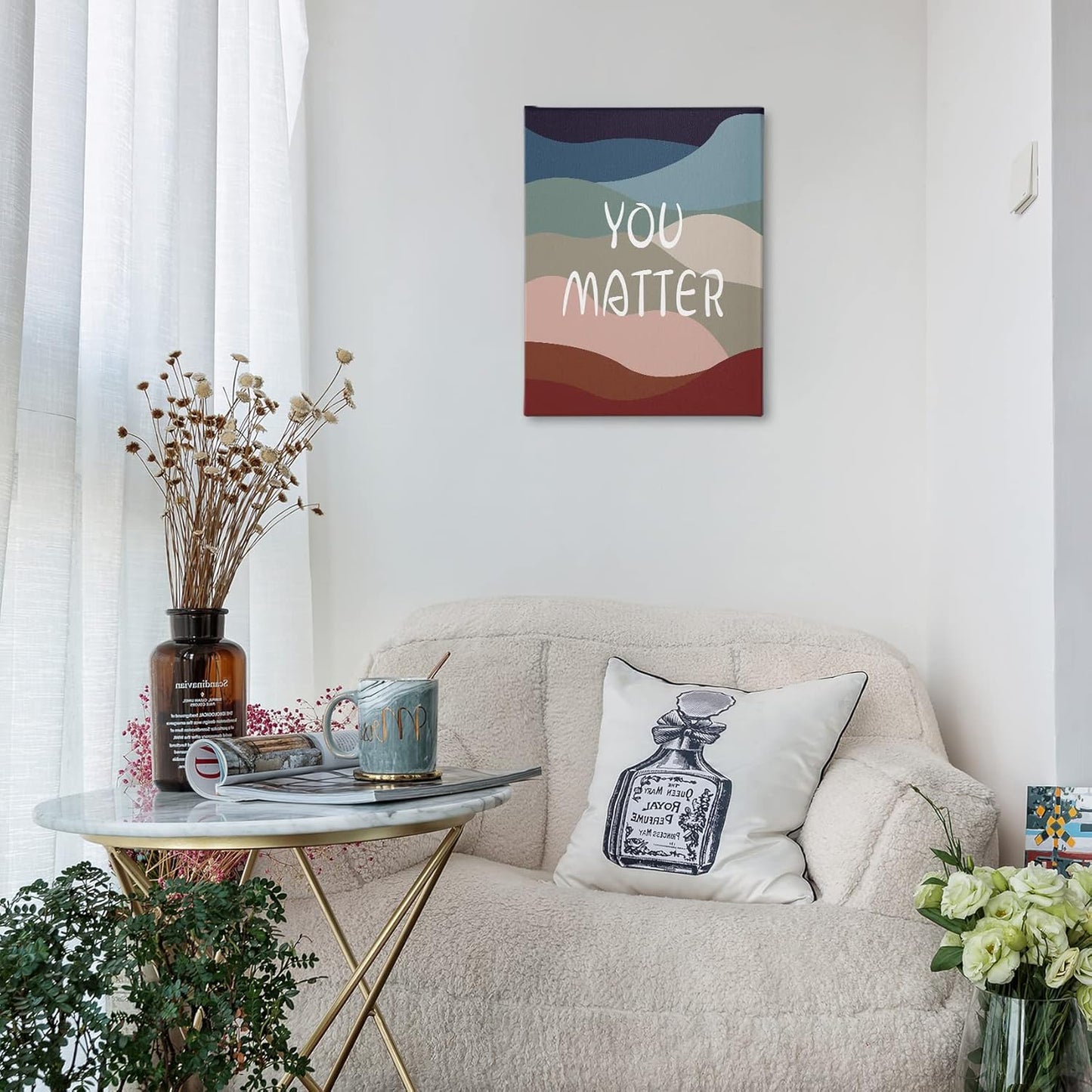 PHAMTE You Matter Inspirational Quote Wall Art - Motivational Canvas Print for Home & Office Decor (11x14 Inch)