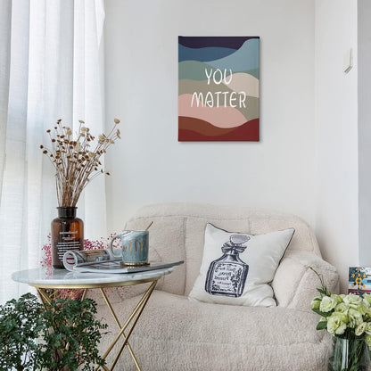 PHAMTE You Matter Inspirational Quote Wall Art - Motivational Canvas Print for Home & Office Decor (11x14 Inch)