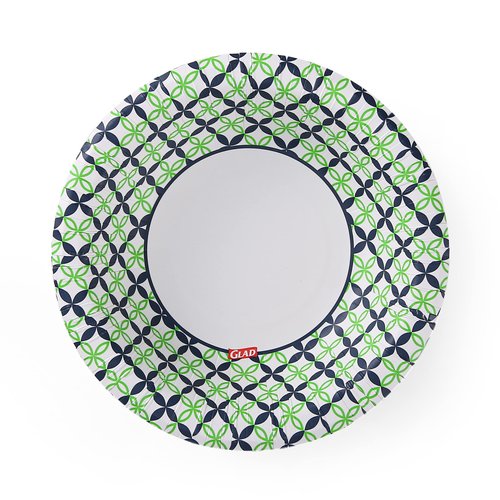 Glad Round Disposable Paper Bowls, Happy Daisies Design - Heavy Duty, Soak Proof, Cut-Resistant, Microwavable Bowl for All Foods & Daily Use, 16 Oz, 40 Count