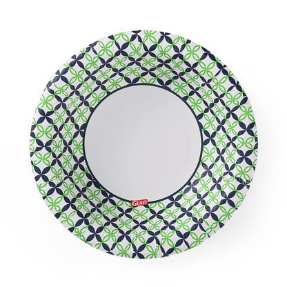 Glad Round Disposable Paper Bowls, Happy Daisies Design - Heavy Duty, Soak Proof, Cut-Resistant, Microwavable Bowl for All Foods & Daily Use, 16 Oz, 40 Count