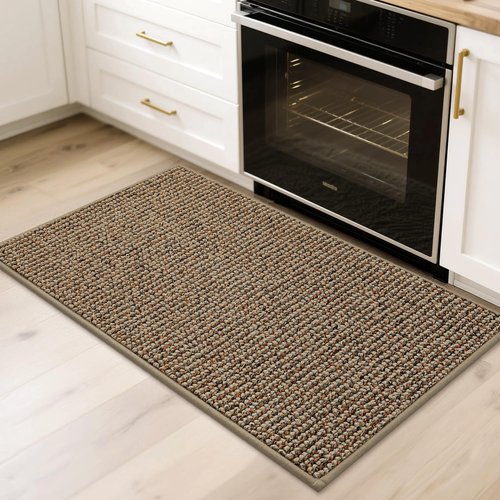 BEQHAUSE 20"x32" Entryway Rug Indoor Door Mat Non-Slip Washable, Hallway Rugs Absorbent & Stain Resist Hall Carpet Runner Rugs for Entryway, Front Door Floor Mats Laundry Room Rugs for Entry, Taupe