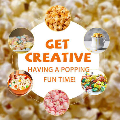 Skiennix Hot Air Popcorn Popper - Fast 1200W Machine with Bowl & Butter Tray for Kids Parties