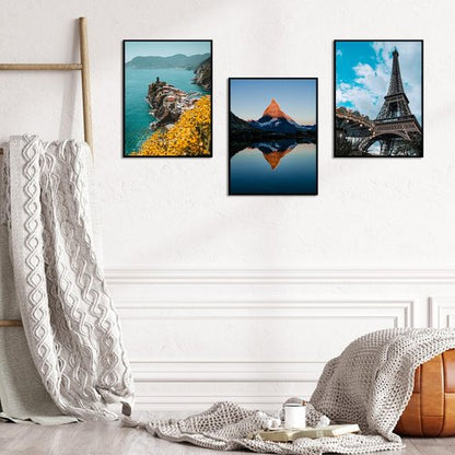 Giftgarden 12x16 Picture Frame Black, Fit 30x40cm Diamond Painting Art, 16x12 Thin Poster Photo Frame for Wall Display, Single