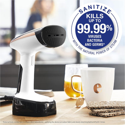 Rowenta Handheld Clothes Steamer - 15-Second Heat-Up, 4 Ounce Capacity, Portable & Travel-Friendly, White | DR3030