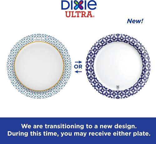 Dixie Ultra Disposable Paper Plates - 8.5 Inch Lunch & Dinner Size - 300 Count (10 Packs)