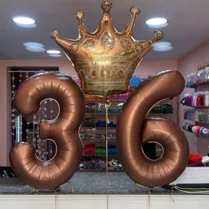 Number Balloons 40 Inch - Dark Brown 0 Balloon | Perfect for Birthday Party Decorations
