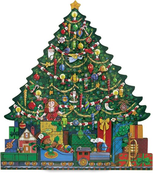 Byers' Choice Christmas Tree Advent Calendar - Festive Holiday Decor | Unique Collectible Design