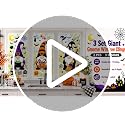Giant Halloween Gnome Window Clings Set - Double Sided Decor for Glass