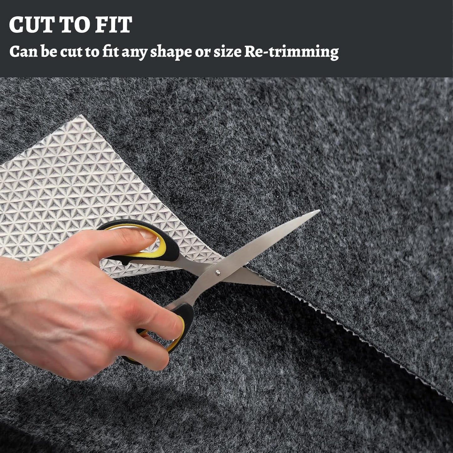 Skiennix 100% Waterproof Rug Pad - Non-Slip 8x10 ft Carpet Pad for All Floors | Secure & Soft Support
