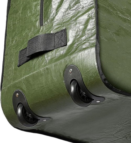 HOMEST Christmas Tree Storage Bag - Zippered, Reinforced Handles & Wheels for 4.5-7 ft Trees | Green