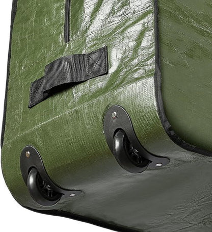 HOMEST Christmas Tree Storage Bag - Fits 4.5-7 Ft Artificial Trees | Zippered, Reinforced Handles & Wheels, Green