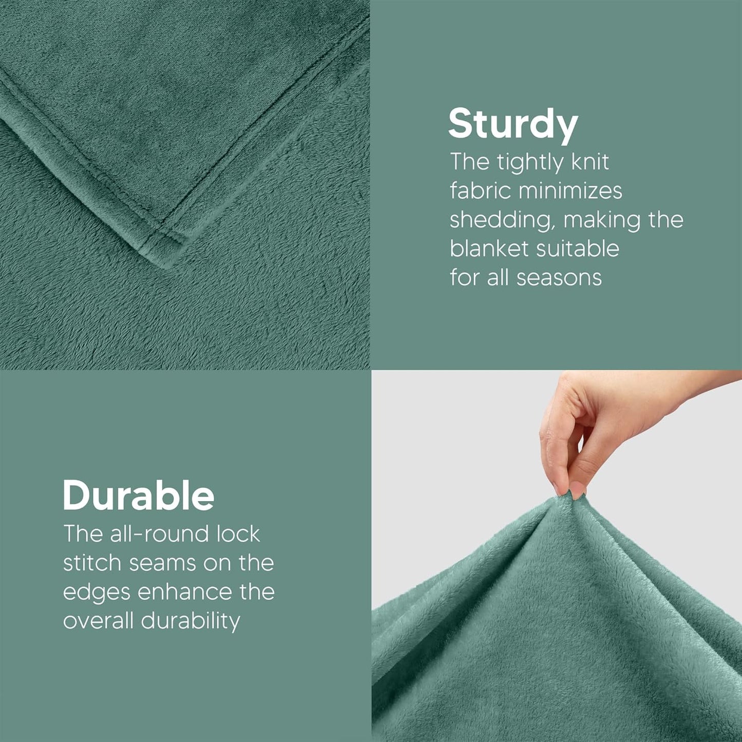 Utopia Bedding Fleece Blanket - Luxury Soft Microfiber Twin Size Celadon (60x80 Inch)