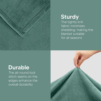 Utopia Bedding Fleece Blanket - Luxury Soft Microfiber Twin Size Celadon (60x80 Inch)
