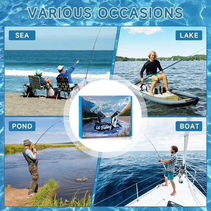 Fishing Advent Calendar - 24-Day Countdown with Fishing Tool Kit & Tackle Lures | Perfect Christmas Gift for Men & Teens