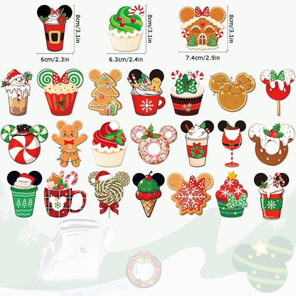 Mouse Christmas Cruise Door Magnets – 24 Pcs Gingerbread Ship Decorations