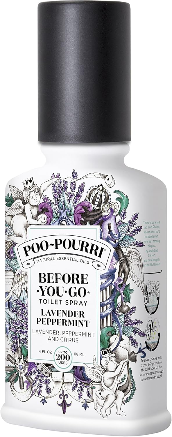Poo-Pourri Before-You-Go Toilet Spray - Lavender Peppermint Scent, 4 Fl Oz | Fresh Citrus Blend