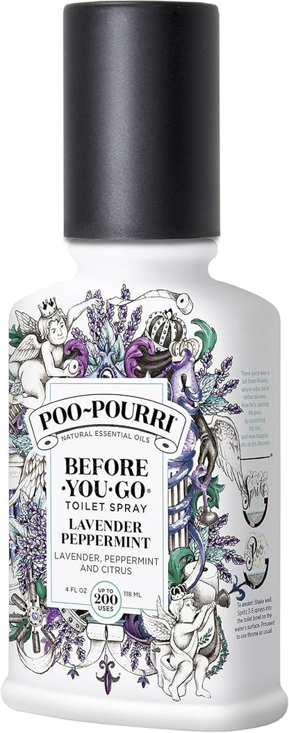 Poo-Pourri Before-You-Go Toilet Spray - Lavender Peppermint Scent, 4 Fl Oz | Fresh Citrus Blend