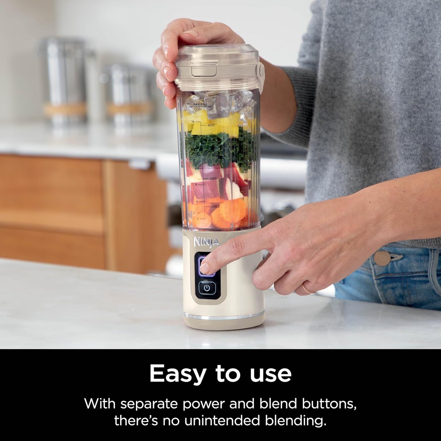 Ninja Blast Portable Blender - Cordless 18oz Personal Blender for Smoothies & Shakes | BPA Free, USB-C Rechargeable, Leakproof Lid