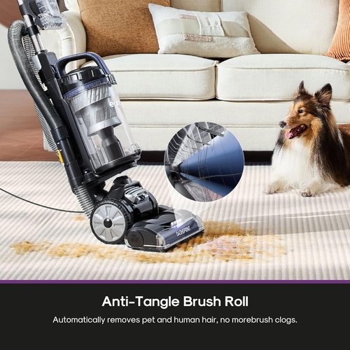 Eureka Upright Vacuum Cleaner - Powerful Dual Cyclone Suction | Swivel Steering & Large Dust Cup - Blue