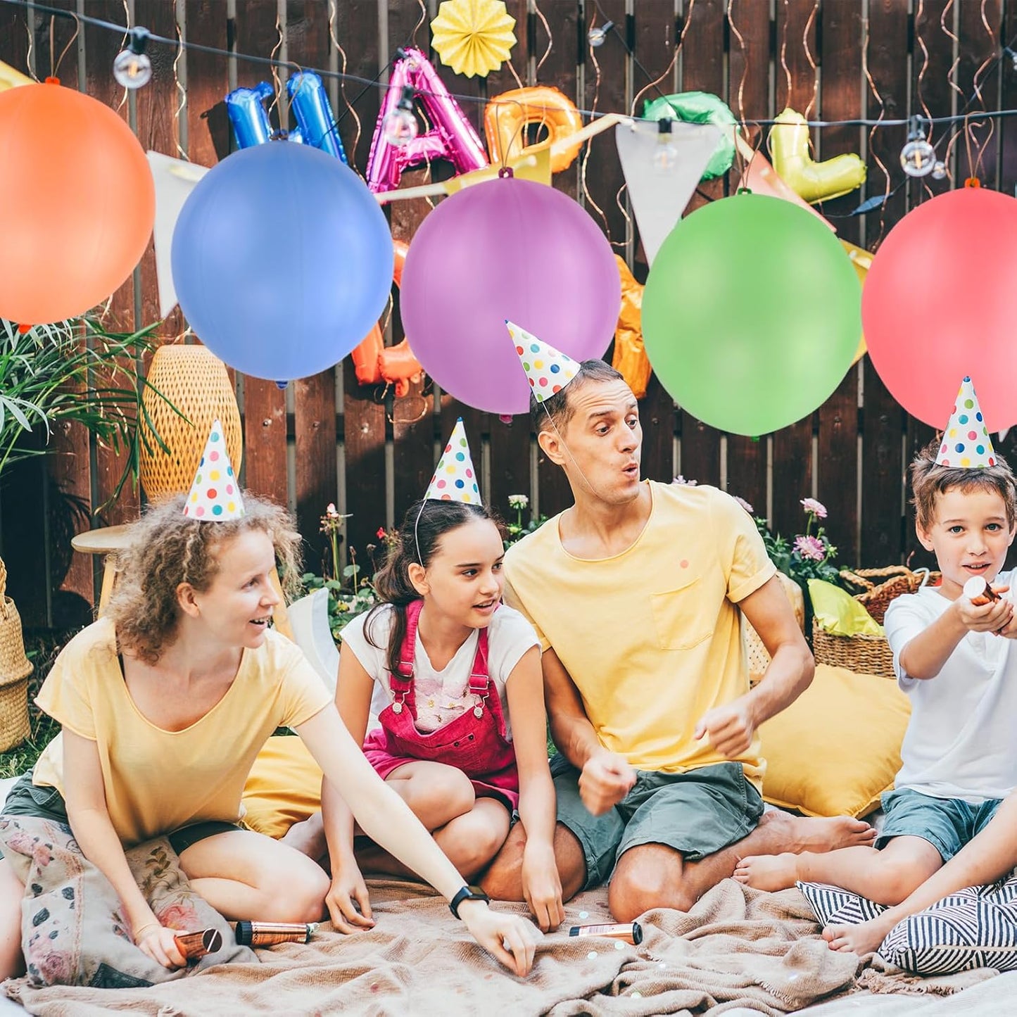 RUBFAC Punch Balloons - 36Pcs Heavy Duty Neon Party Favors for Kids | Exciting Outdoor Play