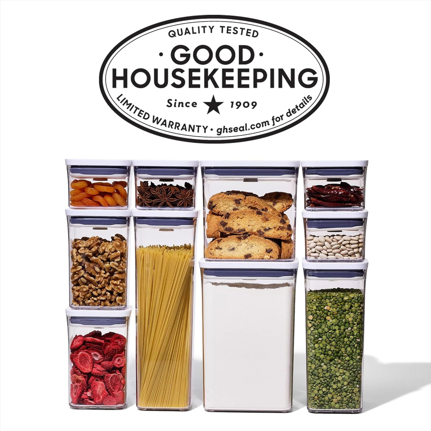 OXO Good Grips 10-Piece POP Container Set - Airtight Food Storage for Freshness & Organization