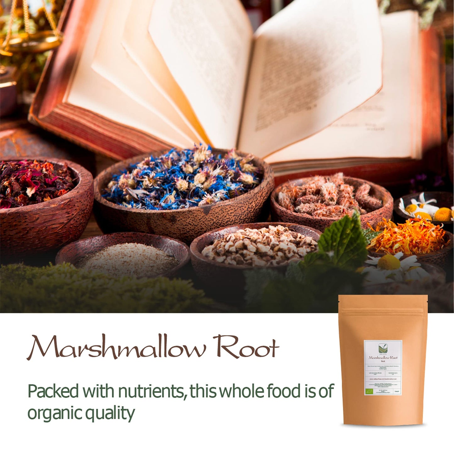 Organic Marshmallow Root Tea - Dried Marshmellow Root - Marshmallows Root Marshmello Root Marshmellow Root