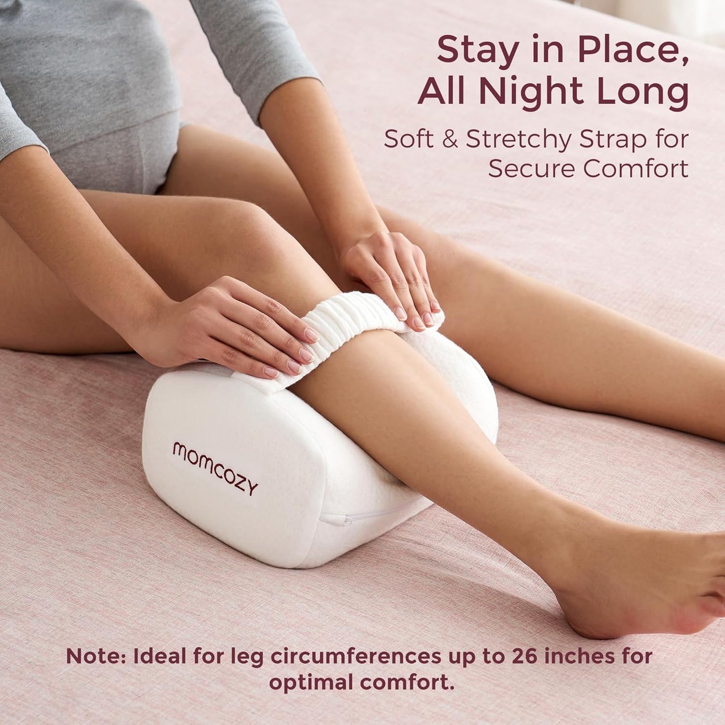 Momcozy Pregnancy Pillow - Comfortable Knee Support for Side Sleepers | Ideal for Expecting Mothers