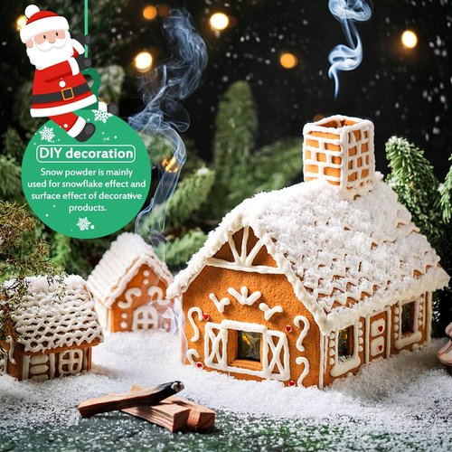 Hatisan 13 Ounces Fake Snow Decoration - Artificial Snow for Holiday Crafts & Displays | Winter Decor