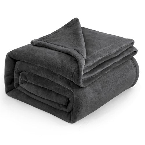 Bedsure GentleSoft Fleece Blankets King Size Dark Grey - Bed Blanket Soft Lightweight Plush Cozy Fuzzy Luxury Microfiber, 108x90 inches