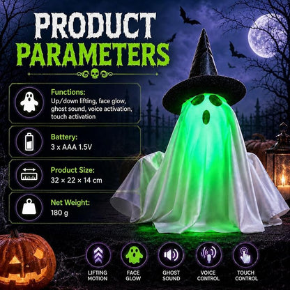 Animated Halloween Ghost Decoration – Sound & Touch Activated