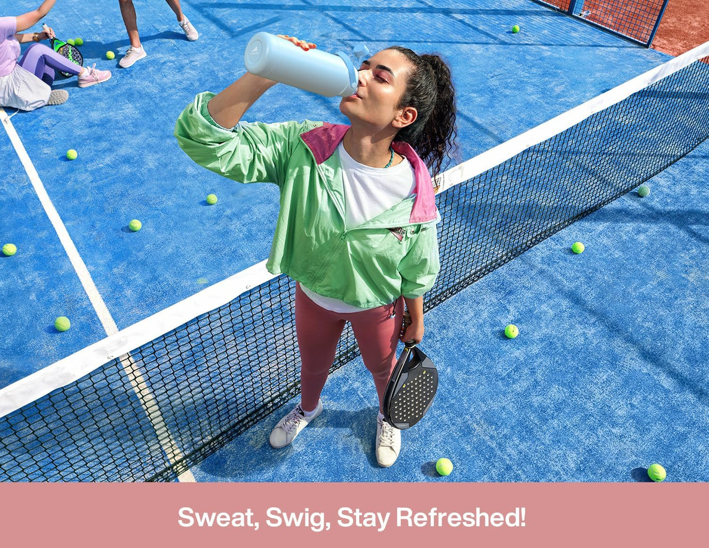 POWCAN 32 oz Insulated Water Bottle - 2-in-1 Straw & Spout Lid, Leak-Proof, BPA-Free, Ideal for Sports & Travel (Bow Crush)