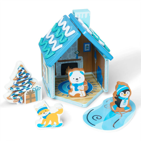 Melissa & Doug Gingerbread House Play Set - Winter Frost Design for Kids Ages 3+
